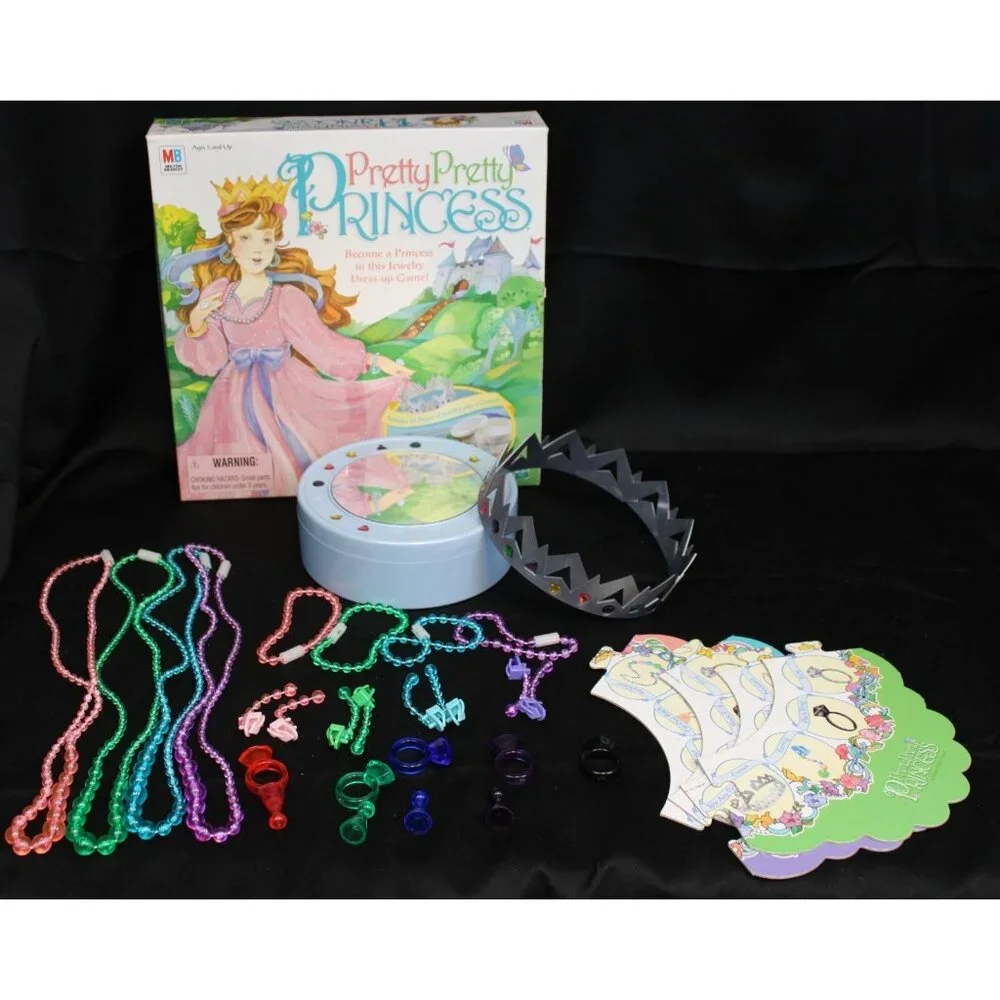1999 Hasbro Pretty Pretty Princess Jewelry Dress-up Game Crown Necklace Ring
